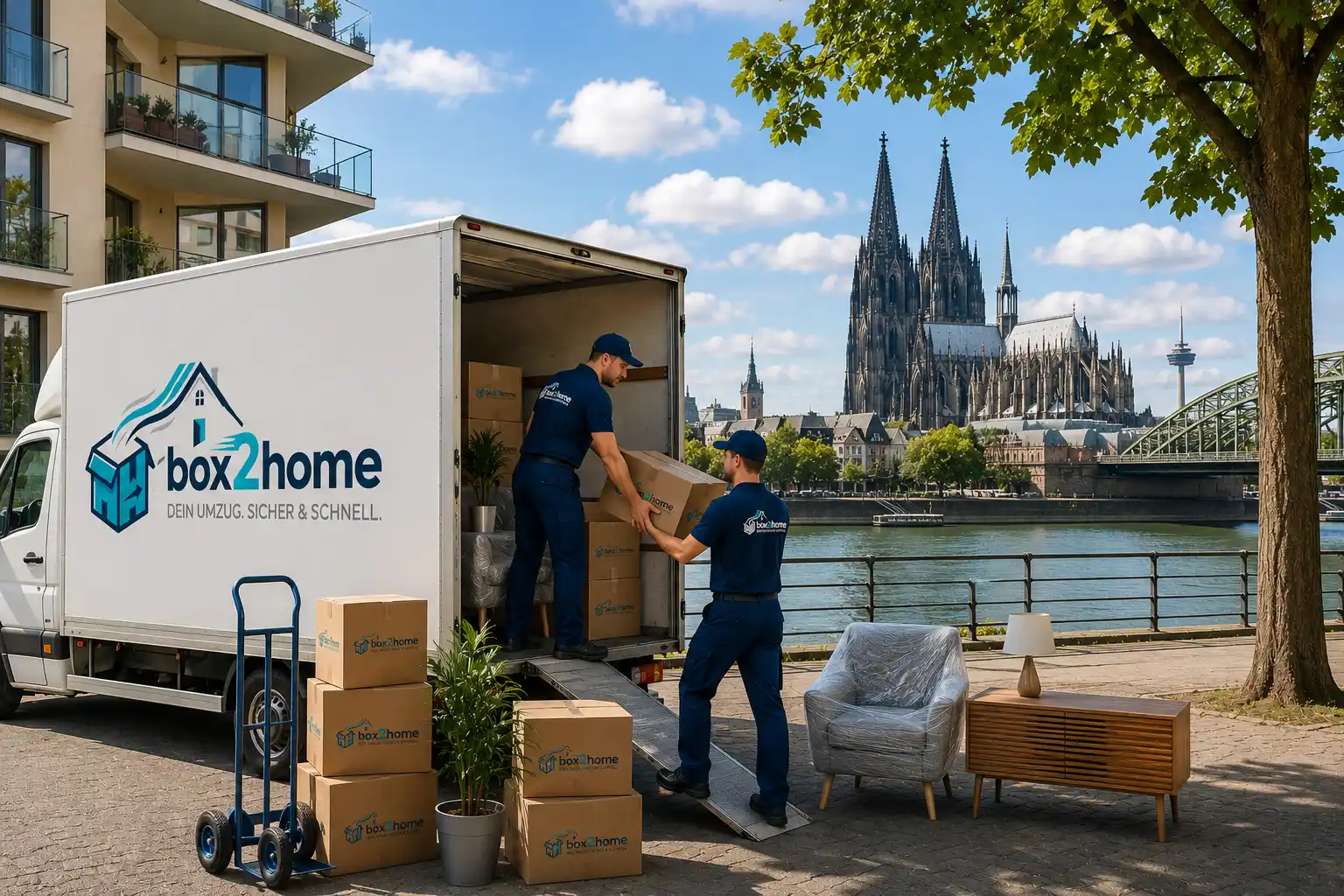 Umzugsunternehmen in Köln – Möbeltransport vor dem Kölner Dom