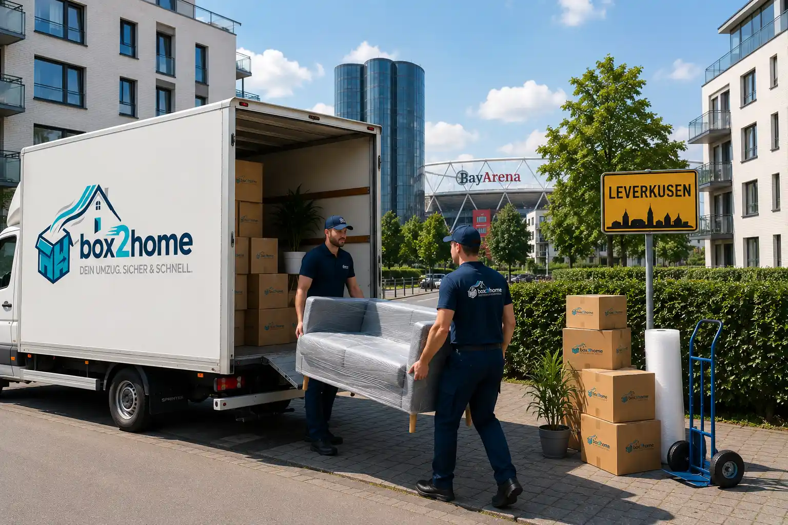 LKW von Umzugsunternehmen in Leverkusen
